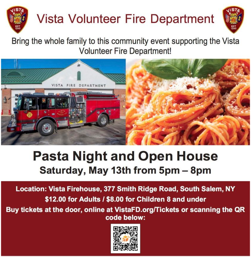 LewisboroHH's tweet photo. Meet your local volunteers at Vista Fire Department #pasta #openhouse and tons of #family ... https://t.co/sjJhk0t0Jy https://t.co/YKl1I26q2e