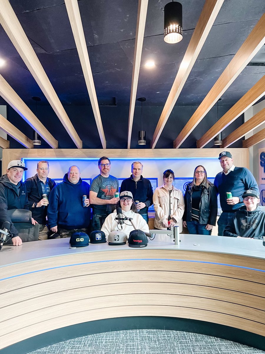 sekeresandprice's tweet photo. Last month, we were finally able to gather with the family & friends of the late Ian Cooper (@1Cooop) for a special in-studio dedication. Coop's Couch is marked by a beautiful plaque designed/fabricated by @canadianmoose55 & her husband Steve. 

Thanks to everybody who made this day happen. We miss Ian dearly. 🙏

@AngieExaggie | @podcasthero | @3Cooop  | @seymour24