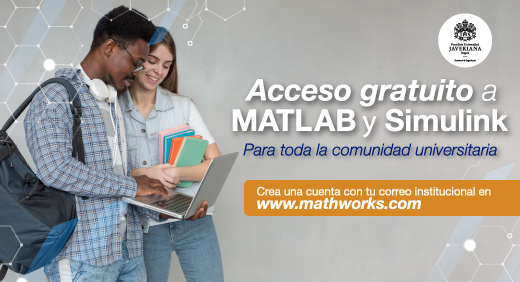 PUJSostenible's tweet photo. Con la nueva infraestructura campus de MATLAB y Simulink puedes acceder a herramienta y entrenamiento para:
- Sistemas de Control
- Análisis de datos
Entre otros
accede con tu correo institucional en https://t.co/zUIIdUhPsR https://t.co/cJnWrwxcZh