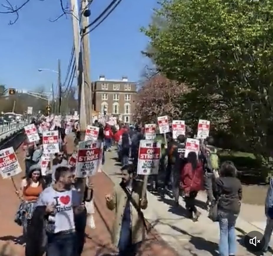 I stand by my AFT Union brothers and sisters on strike at Rutgers. We understand, as I have been working without a contract for three years. #fairwagesnow #settlethecontractnow @Local1940