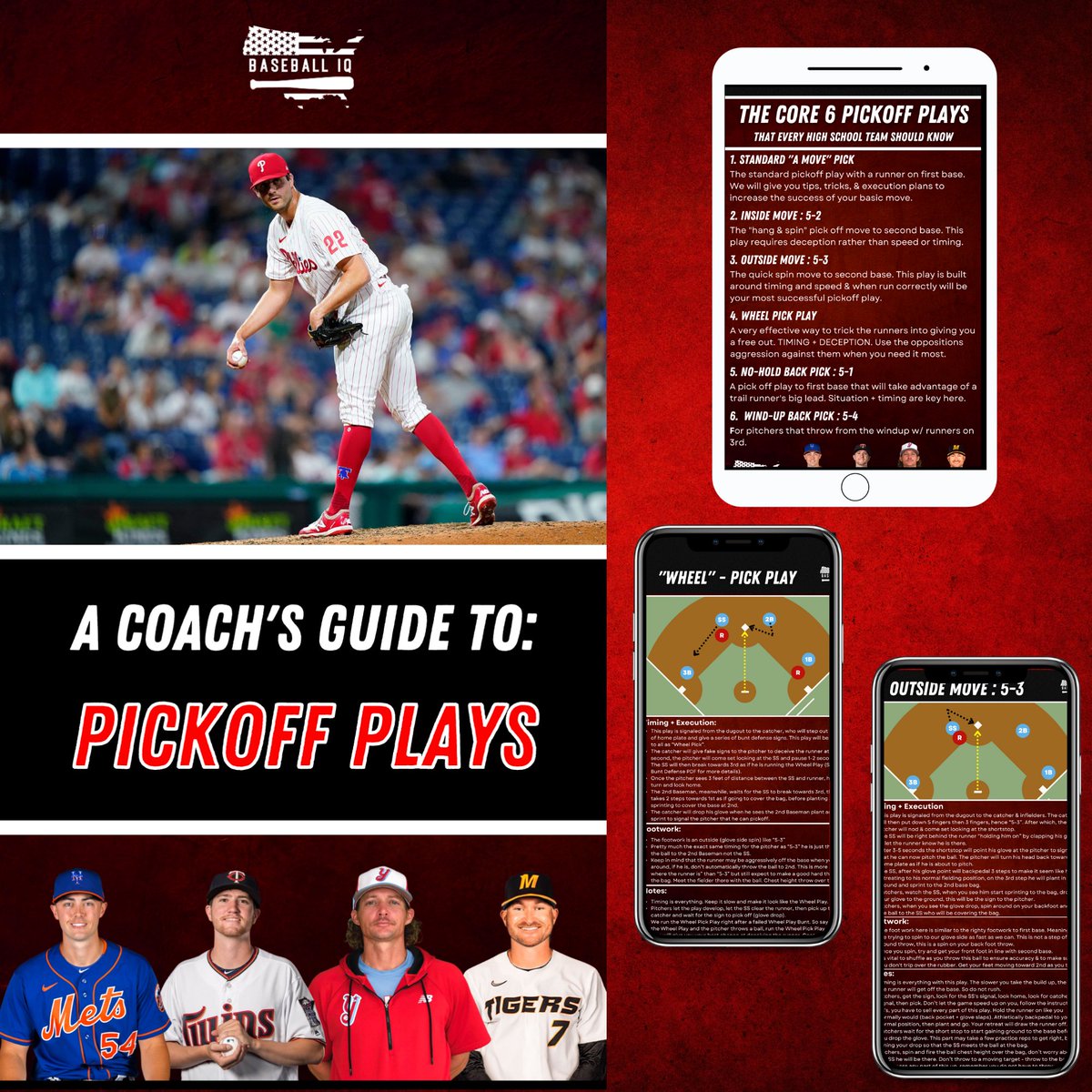 🚨 New Defense PDF 🚨

“A Coach’s Guide to Pickoff Plays”

⭐️ Available EXCLUSIVELY on the Baseball IQ App. 

Join the #1 Training Community today &amp; get 20% OFF! BaseballIQ.app