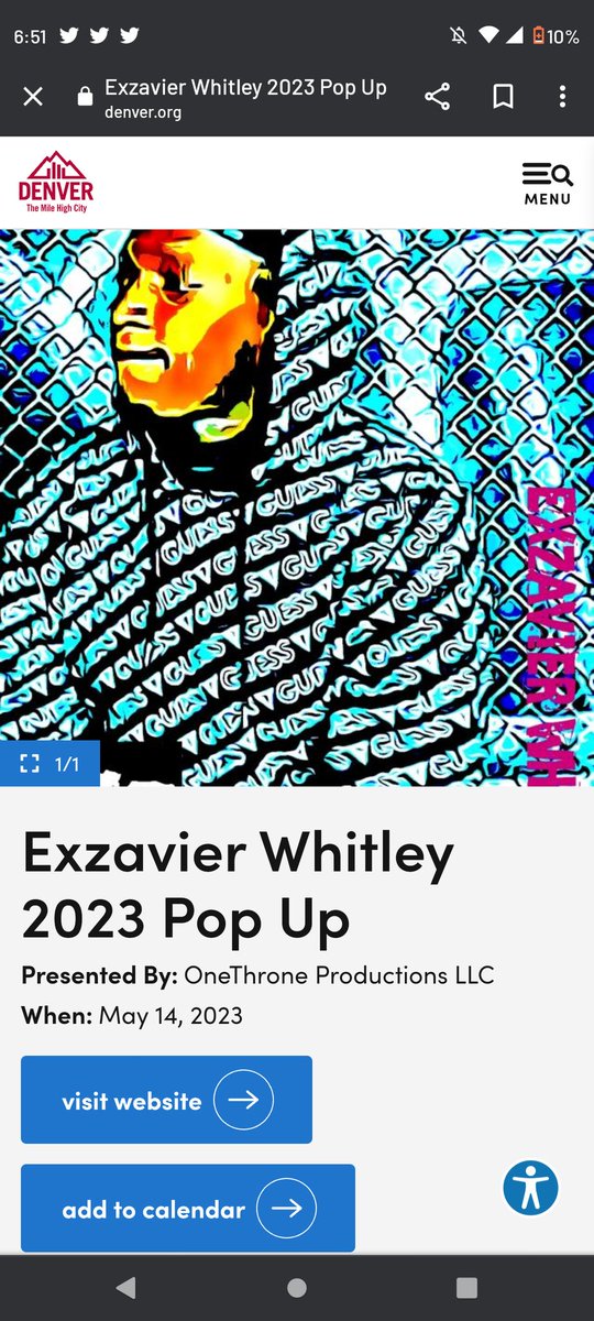 S/O to <a href="/visitdenver/">Visit Denver</a> for listing my event!! Check out details for the show at <a href="/denverart/">Denver Art Society</a> below!! 💯🔥#Live #FYP denver.org/event/exzavier…