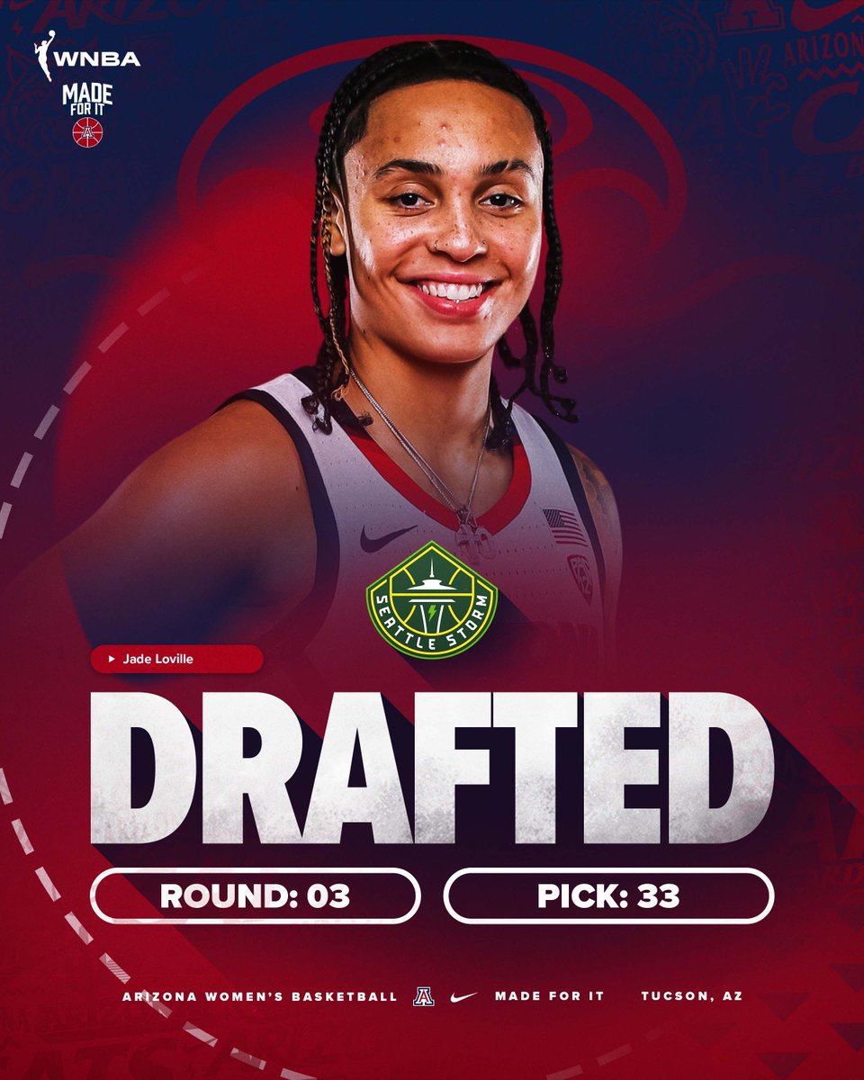 𝐉𝐀𝐃𝐄 ➡️ 𝐒𝐄𝐀𝐓𝐓𝐋𝐄

<a href="/JadeLoville/">J Love</a> is headed to the WNBA! Can't wait to watch you do big things 

#MadeForIt x #LeaveALegacy