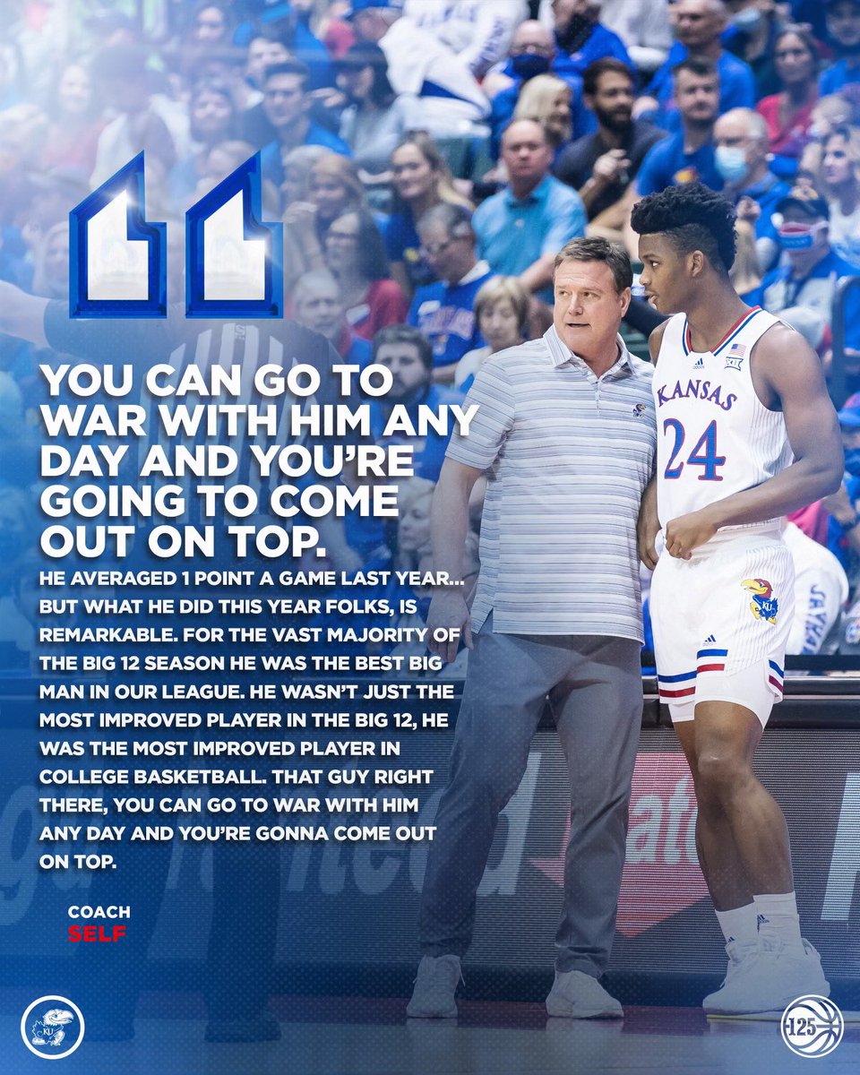 KUHoops's tweet photo. Coach with some high regards for @kj_atx 🗣️ https://t.co/c9iwfJFRTi