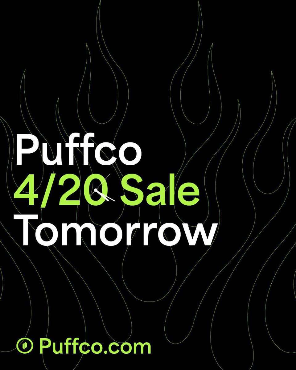 puffco's tweet photo. Exclusive SMS early access to our 4/20 deals starts tomorrow. We've got deals for flower fans and hash heads alike. Treat yourself to a sneak peak by signing up https://t.co/DBeFHAW1zf https://t.co/qpdcdn7zmO