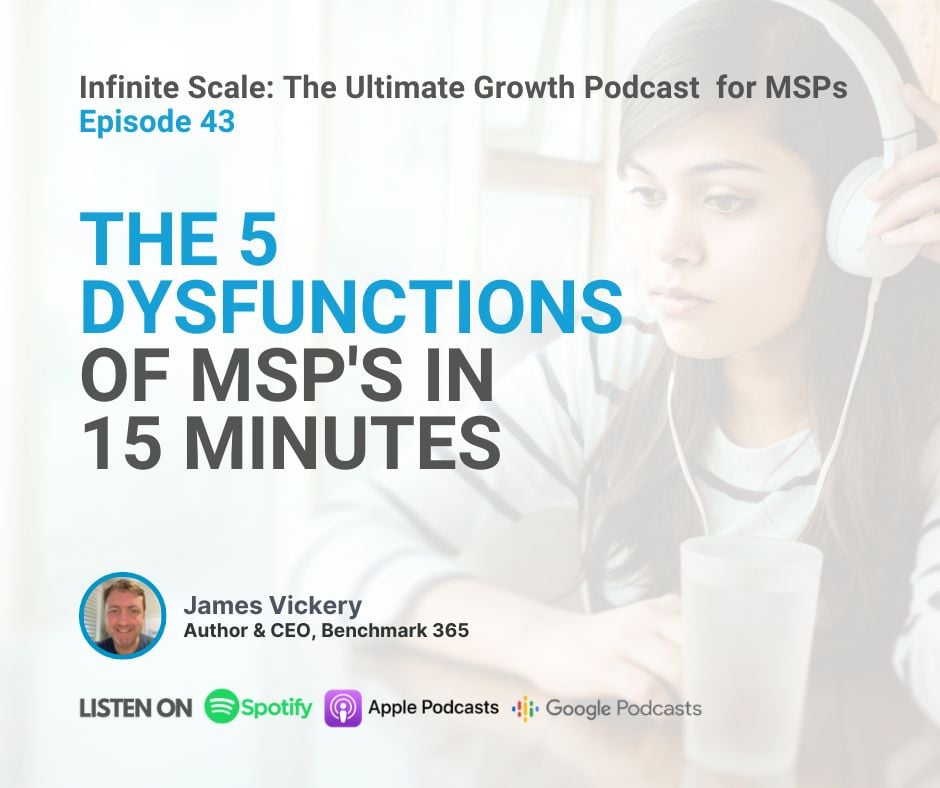 JamesVickery's tweet image. Want to know the common problems that MSP businesses face? How to overcome them?
Find out in this latest episode of Infinite Scale: The Ultimate Growth Podcast for MSPs with #MSPExpert James Vickery. bit.ly/40Pe4iP
#MSPProblems #MSPSolutions #MSPPodcast