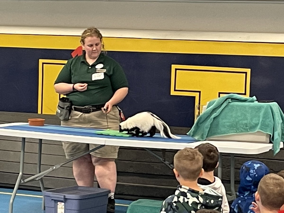 susan_trella's tweet photo. First graders loved meeting new friends today! Ask your child what facts they learned about falcons, snakes, skunks and a mystery animal. Thank you Home and School for making this happen. We appreciate all you do. #SLCSuperstars #HappyToBe https://t.co/a03f9xKcrI