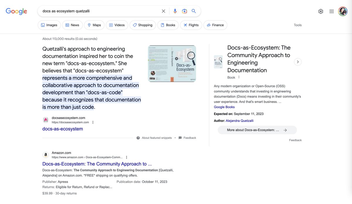 QuetzalliWrites's tweet photo. that moment when your book gets its very own feature snippet in google 🥺✨✨
#docsasecosystem #newauthor https://t.co/CUyzSiA5hl
