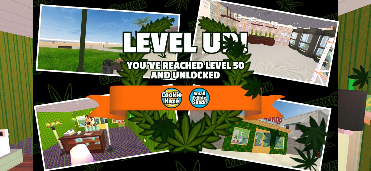 I've reached level 50 running my #weedshop2  Where you at? weedshopgame.com