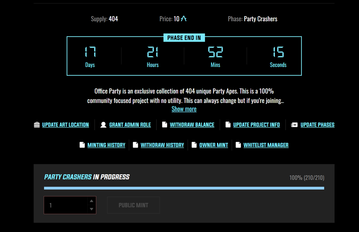 __BugBite's tweet photo. ⚠️ATTENTION⚠️ Office Party is officially the first NFT project to be sold out in @Aleph__Zero ! A big thank you to all the community that has been with Office Party from the start. Also a shoutout to @ArtZero_io for the seamless experience! 

Let the after party begin! https://t.co/KiHEd0oRrh