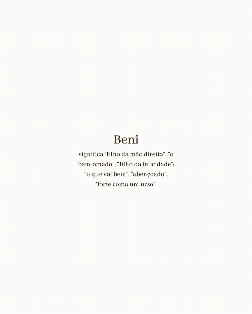 Significado do nome Beni - Nome Perfeito