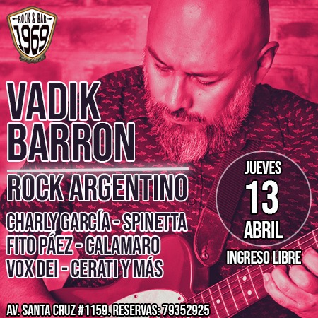 Este jueves nos vemos para guitarrear algo del rock argentino. Nos vemos en 1969 Rock&amp;Bar