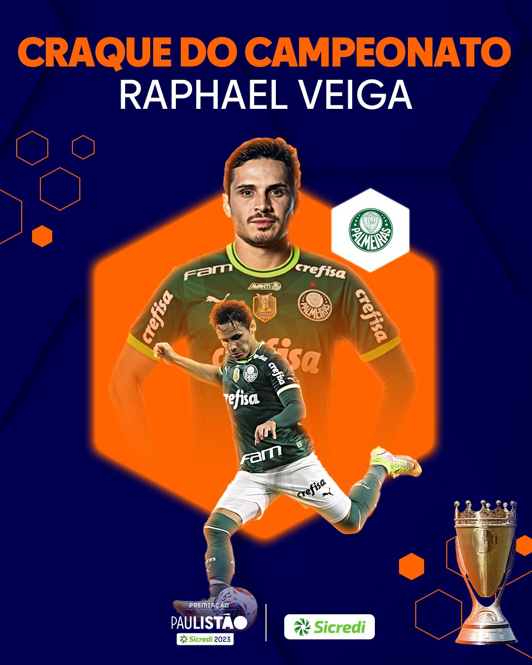 DiárioDODECA Palmeiras on X: Raphael Veiga eleito o CRAQUE do Campeonato  Paulista de 2023.  / X