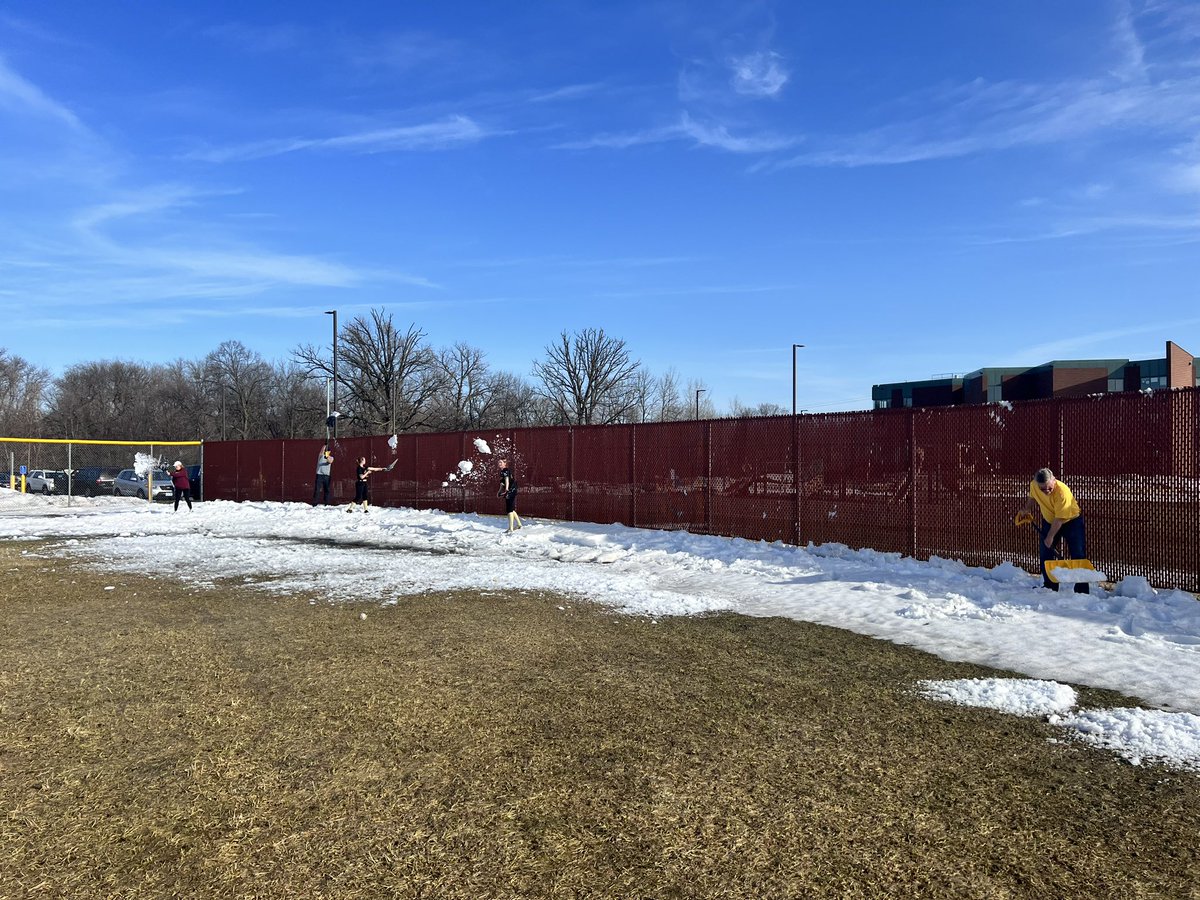 CoachKoltes's tweet image. Started the season with a solid 11-1 Win today followed by some field snow removal!!! @strom_dani with a 3 Run HR today!!! #onegameatatime @MGActivities