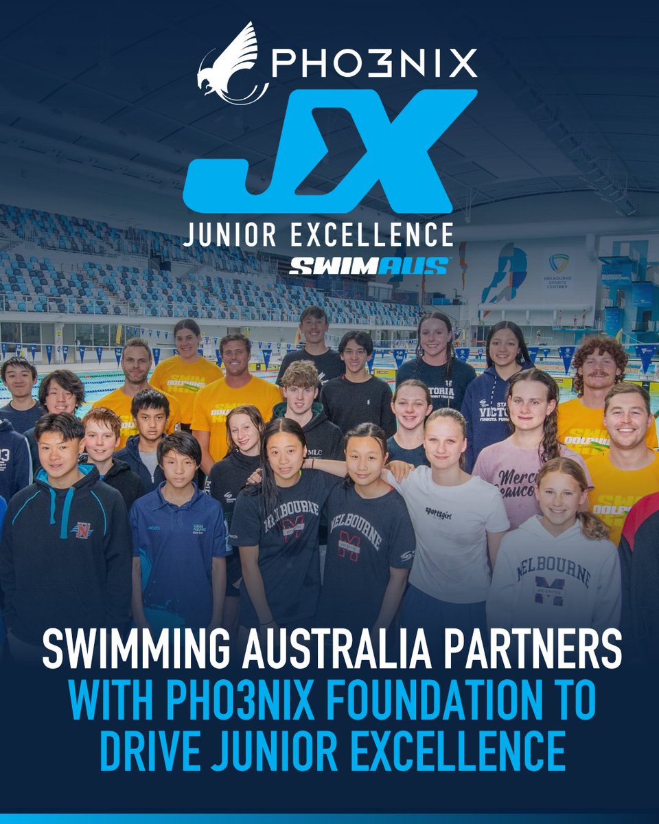 We're excited to announce our partnership with @Pho3nix_Fdn to drive the Junior Excellence program, further supporting the pathway for young swimmers and Pho3nix Foundation’s mission to encourage more kids to be more active, more often. Read more: bit.ly/JX-Partnership
