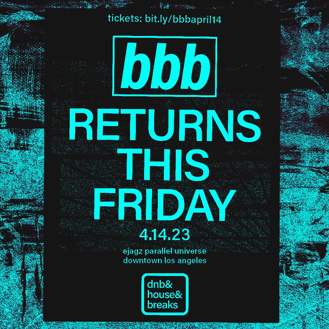 bbback once again

tickets - bit.ly/bbbapril14