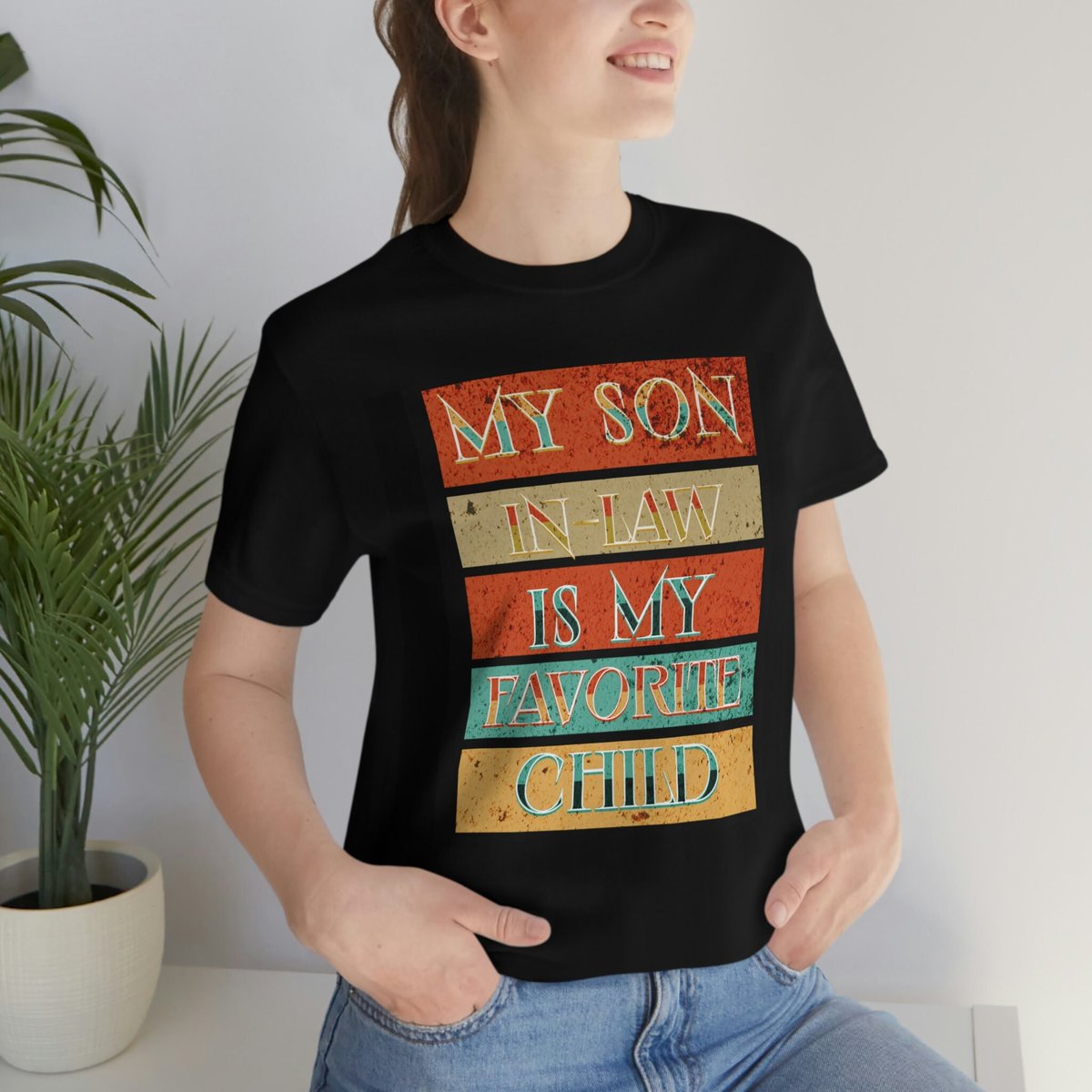 etsy.me/3UrDn8y
My Son In-Law Is My Favorite Child T-Shirt, Funny Saying T-Shirt, #motherinlaw #soninlaw #unisextshirts #funnytees #fatherinlaw #giftforher #giftforhim #funnysayingtshirt #favoritechildshirt #crewnecktee #blacktshirts #gaggiftshirt #retrogrunge