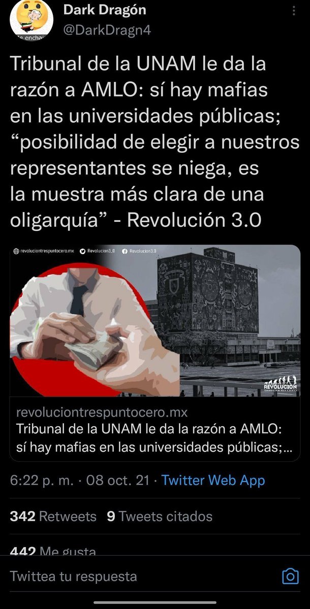 HctorDetectivMx's tweet photo. La Ibero con #YoSoy132 inició el apoyo a AMLO,luego el ITAM en 2018 y como siempre la UNAM, IPN, UAM...públicas y privadas
#UniversitariosConAMLO

Pero aviadores y demas cuadros del PRIAN han secuestrado universidades

Los universitarios deben dar el golpe
https://t.co/U4SJccpUxh https://t.co/N3FBTUnJuB