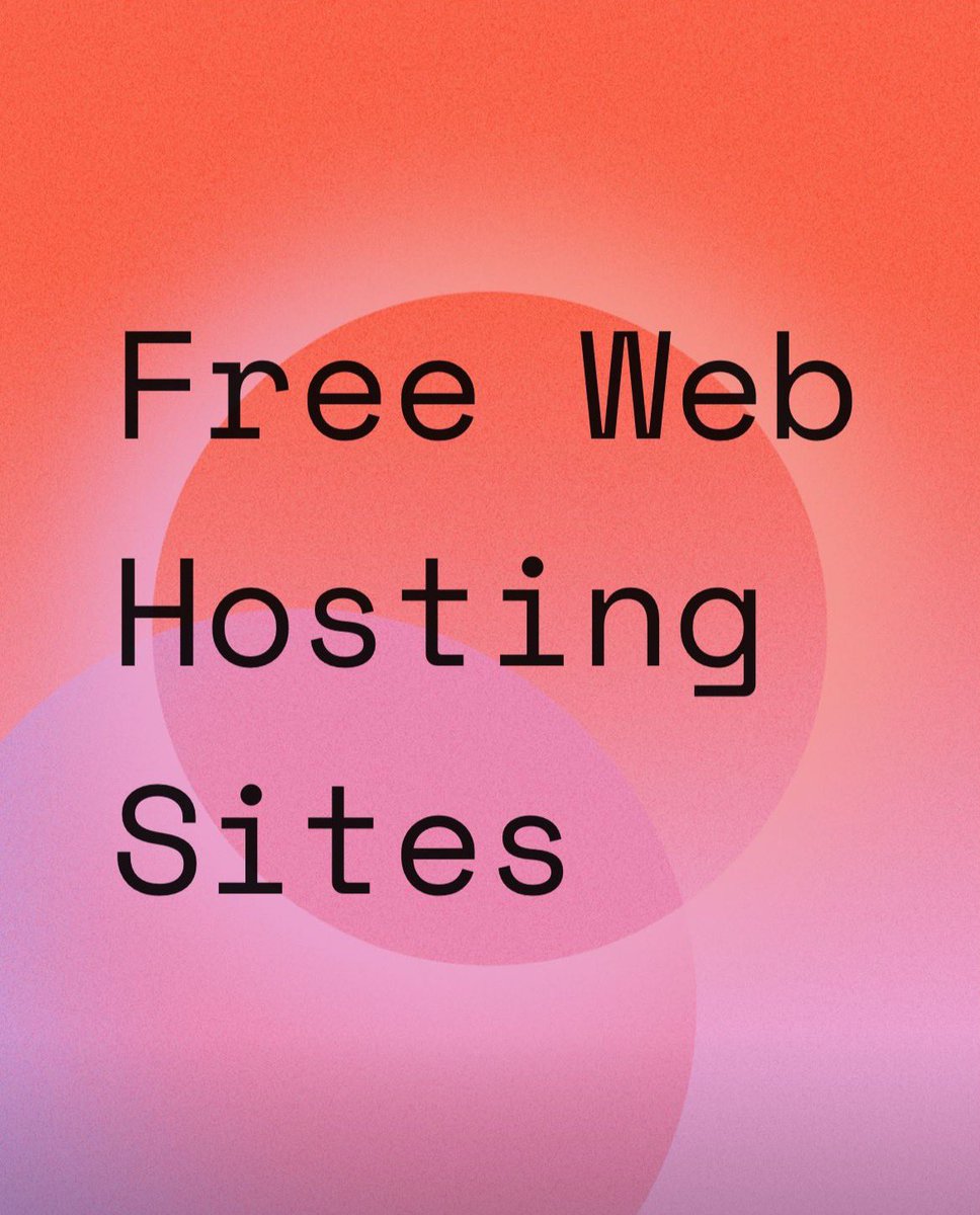 AdarshChetan's tweet image. Free Web hosting sites 

A Thread 🧵