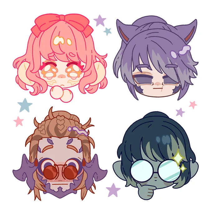 some silly emojis of my wols and my fc mates :) 