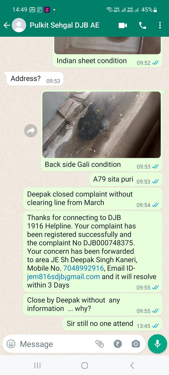 solutions99999's tweet photo. @DelhiJalBoard @attorneybharti #DjbOnMissionMode #SitaPuri @CMODelhi @Ceo_djb #djb4u  yeh mission Kab Complete Hoga JE Deepak or AE Pulkit ji ko 2Saal se Gadi nahi mil rahi hai ... @delhi https://t.co/KoHbrcINjV