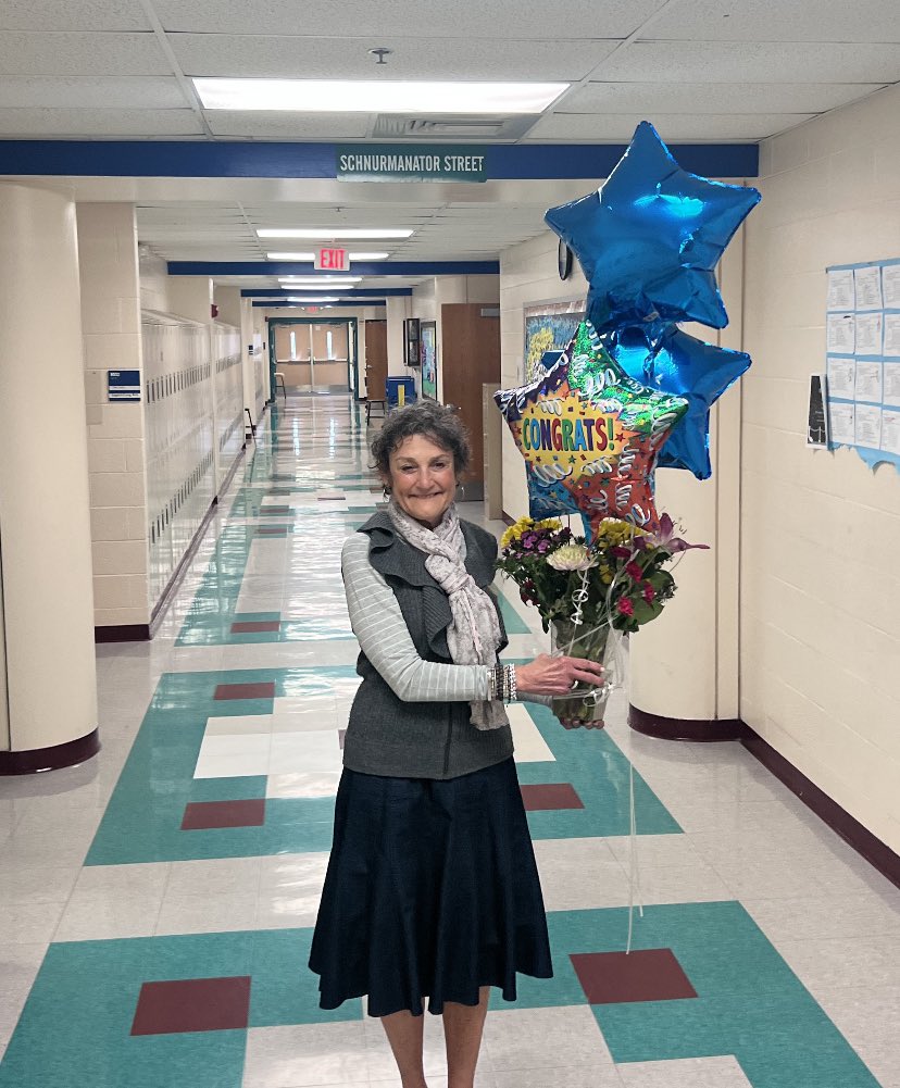 TedHiff's tweet photo. Congratulations Mrs. Schnurman - 2023 Howell of Fame Honoree! I stopped by Howell Middle and got to chat with Ilene this afternoon! So honored to know her! #SuchABlessing @FrancisHowell https://t.co/cnz0vlNFr7