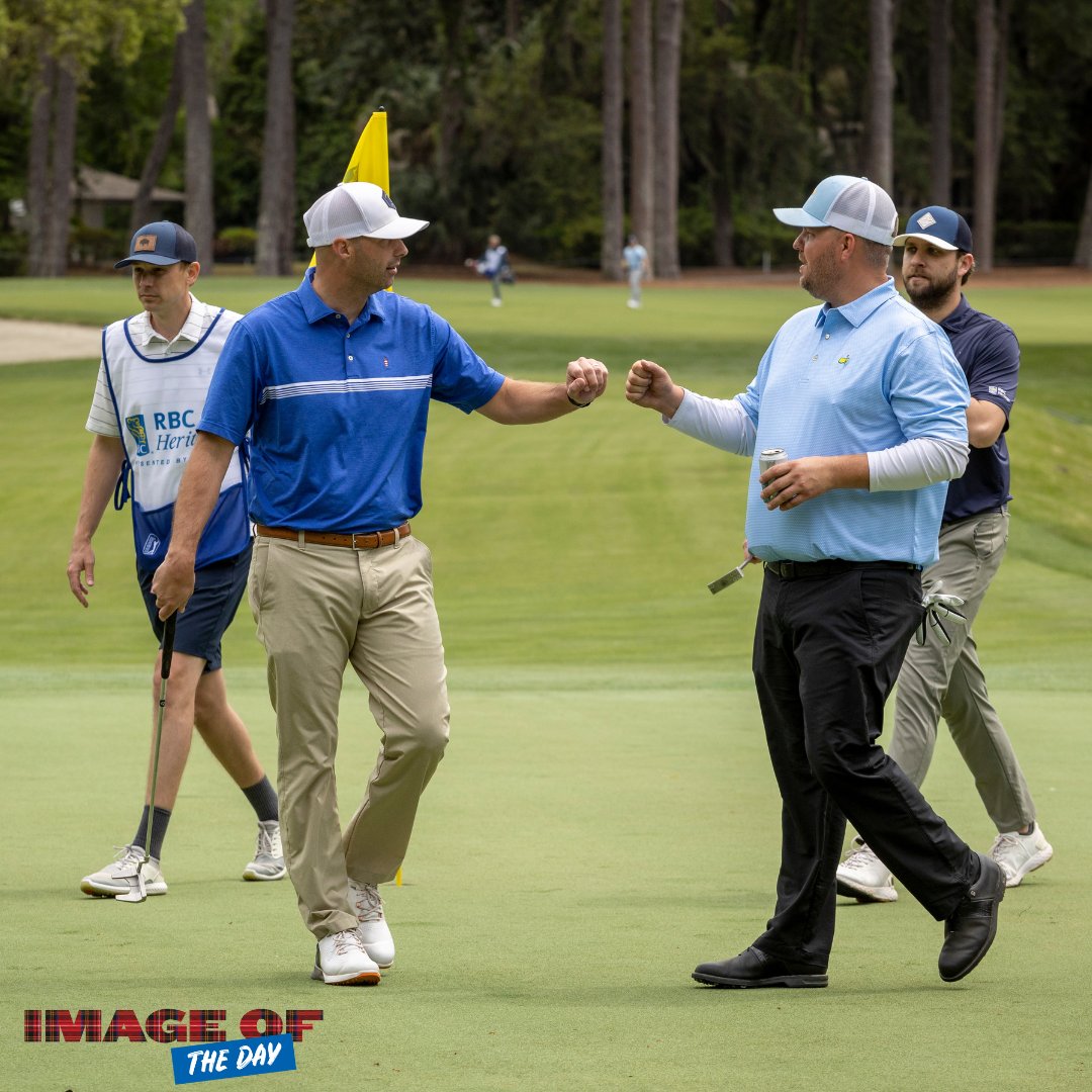 RBC_Heritage's tweet image. Fist bump for the first day of Tournament week. 👊

Here's your #PLAIDNATION image of the day from Monday. #RBCHeritage