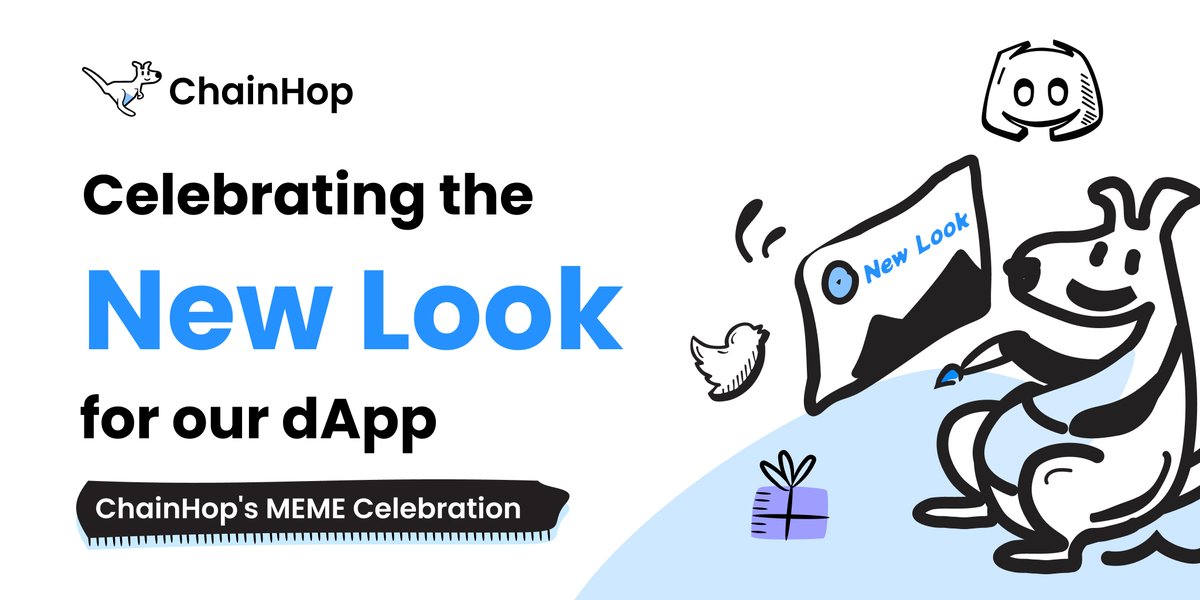 ChainHopDEX's tweet photo. 🦘Let's celebrate ChainHop's New Look!
🗓️4/11 02:00 UTC - 4/25 02:00 UTC
✅Create a meme and share it using #ChainHopNewLook
Share the link in our Discord #memes channel
💰The top 10 memes be turned into stickers and get 20 $USDT!
👇Details
https://t.co/KSRnFATzWm https://t.co/hfmdlzW4qB
