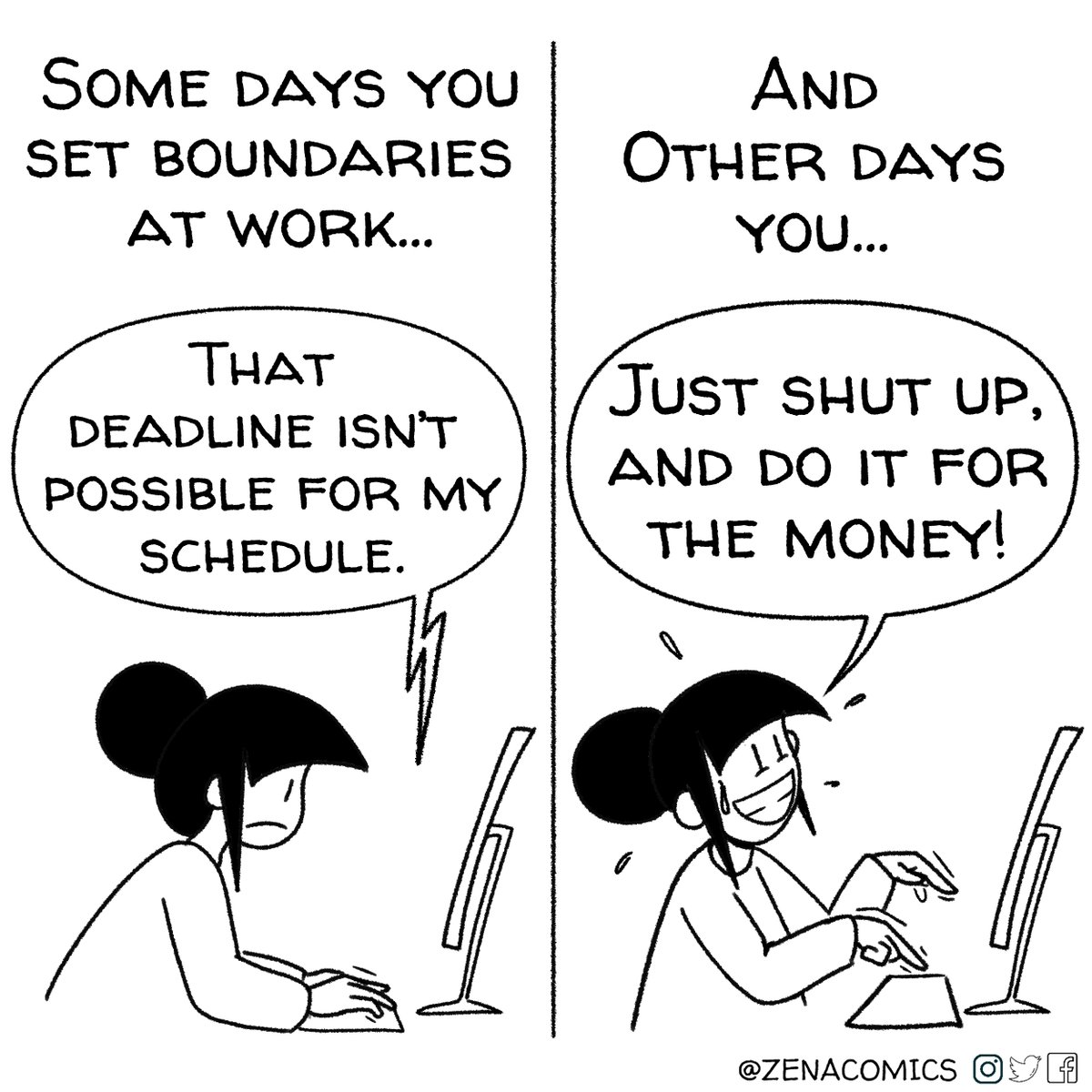zenacomics's tweet photo. #work #relatable #webcomic https://t.co/xHOWEugQy0