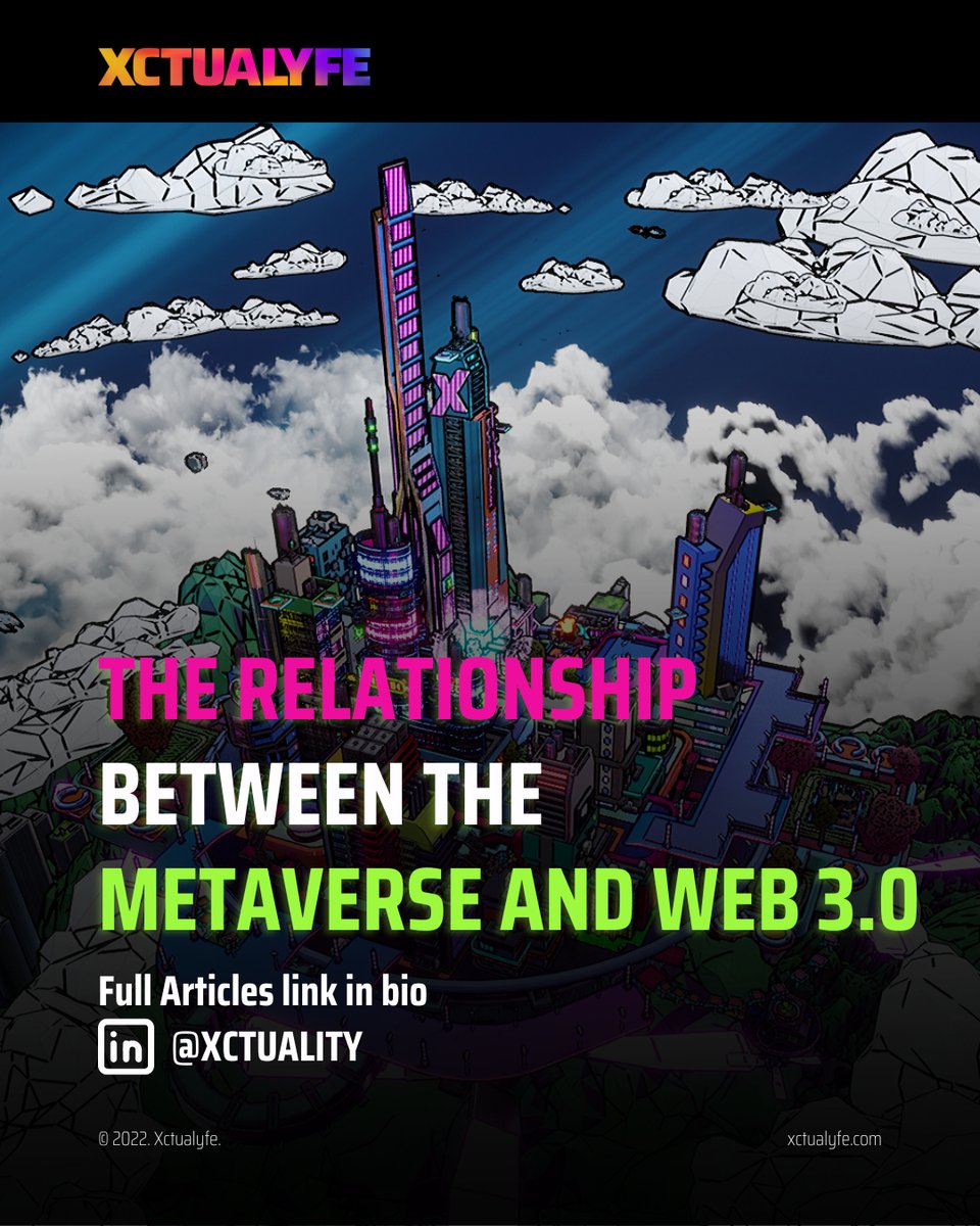 xctualyfe's tweet photo. The Metaverse and Web 3.0 are closely related concepts that represent the next generation of the internet. Both aim to create a more decentralized, user-centric, and immersive online environment.

Read more:
https://t.co/nyCtiEoSgz 

#Metaverse #Web3 #Blockchain #AI https://t.co/RFlaxoGmyQ