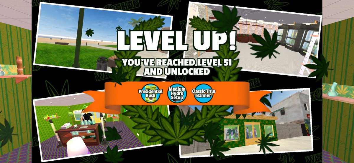 I've reached level 51 running my #weedshop2  Where you at? weedshopgame.com