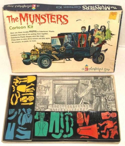 hauntorama's tweet image. Vintage The Munsters Cartoon Kit by Colorforms (1965). 
#munsters #MonsterMonday #colorforms #HorrorCommunity