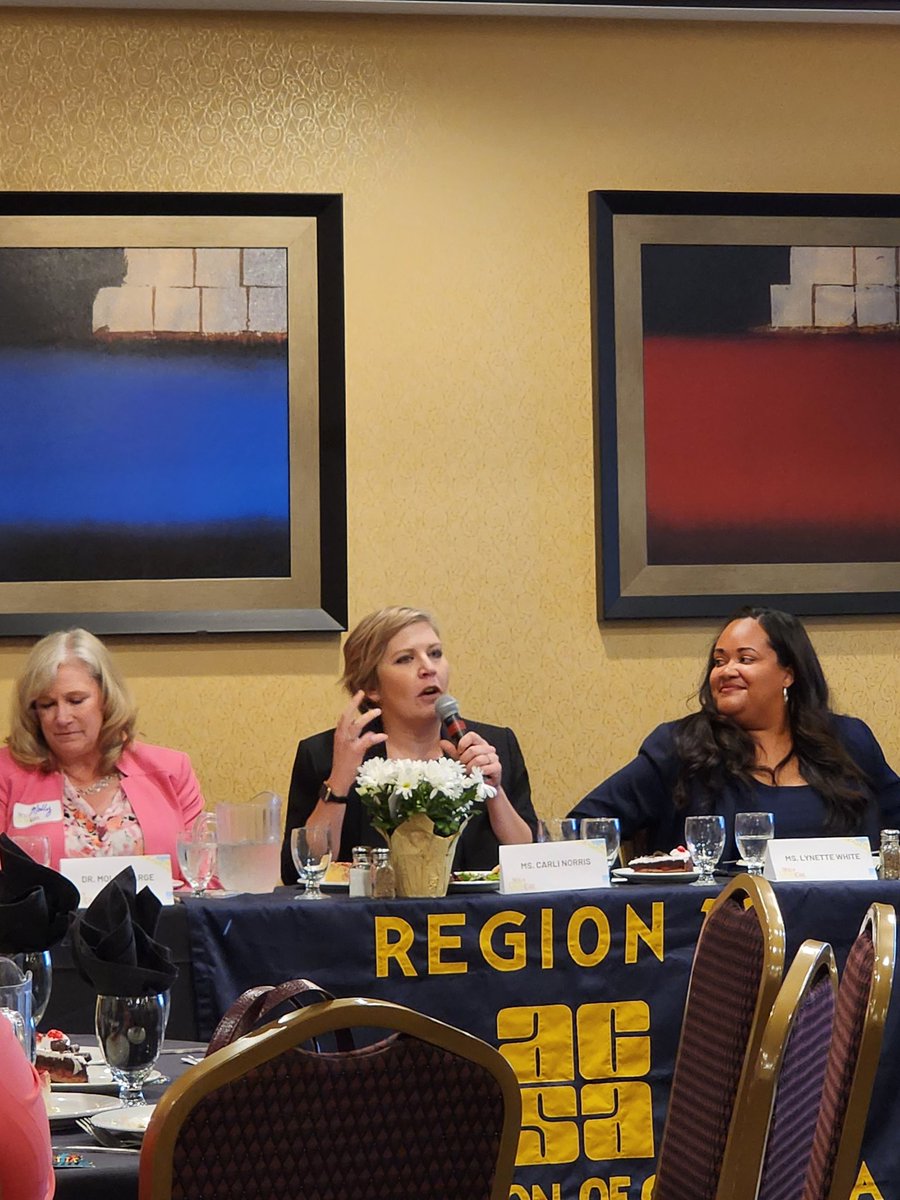 Phenomenal women on the panel this evening discussing all things leadership and empowering other women... #leadingup #acsaregion12 #WLNStrong @ACSA_info @ACSA12WLNStrong