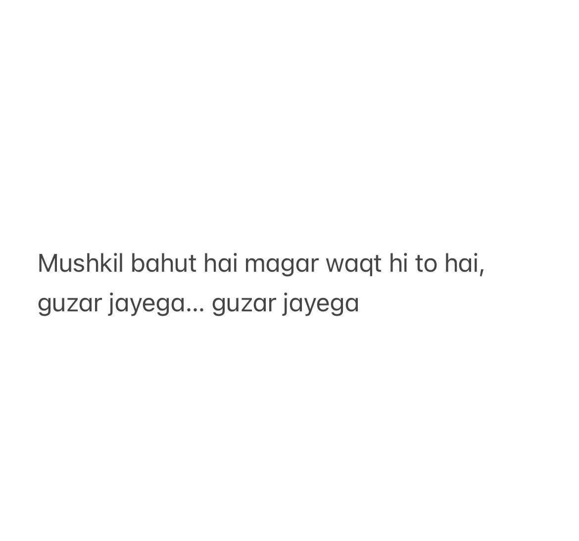 shrutiawake's tweet photo. Heard these lines in the morning.. in a song… and how could I not have shared :)

Lines as translated in English - 

“This is a very tough time… but even then, it’s just time… it has to pass… it will pass” https://t.co/wB41MKEKZL
