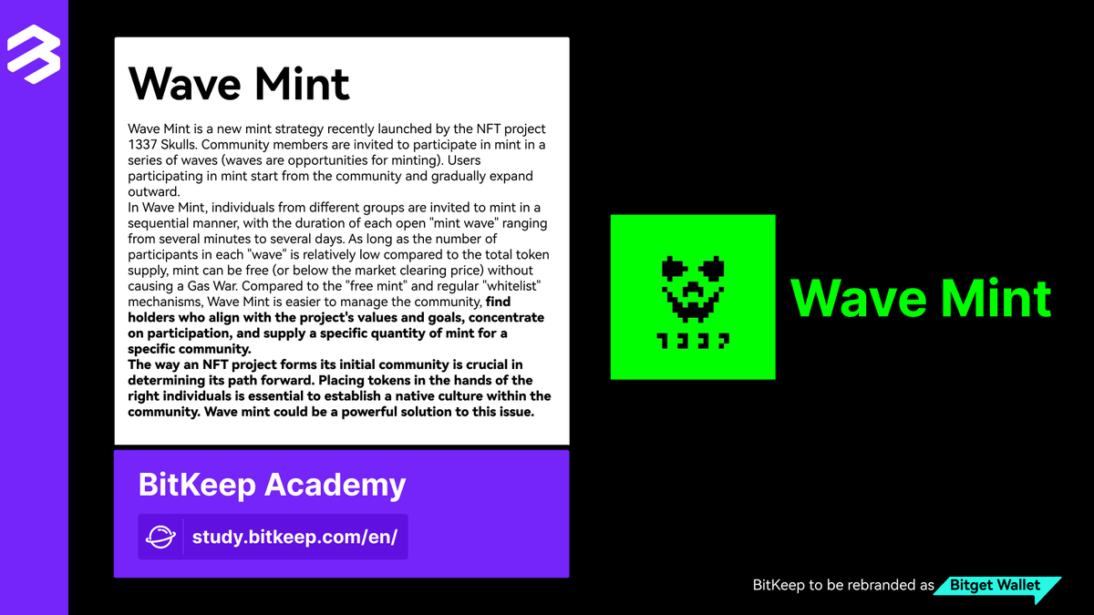 BitgetWallet's tweet photo. Whitelist, Free Mint, and #WaveMint - which method do you prefer? Would you support the adoption of Wave Mint in #NFT projects?

https://t.co/9wi5ZzxgHC https://t.co/AZQpnleiYQ