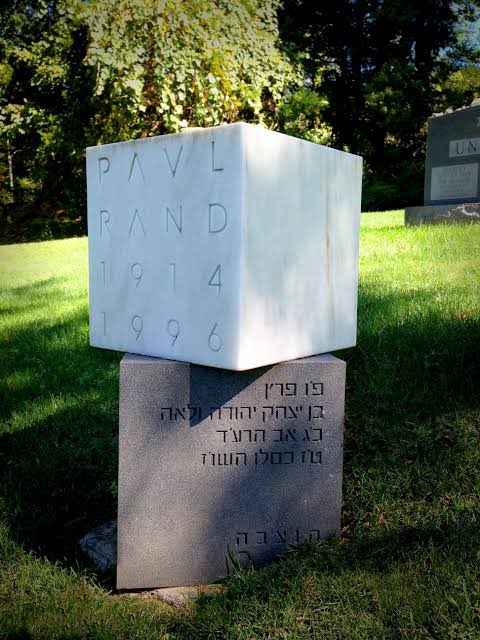 @MichaelWarbur17 Even in death, #PaulRand was the consumate designer with his headstone designed by Swiss designer and colleague Fred Troller