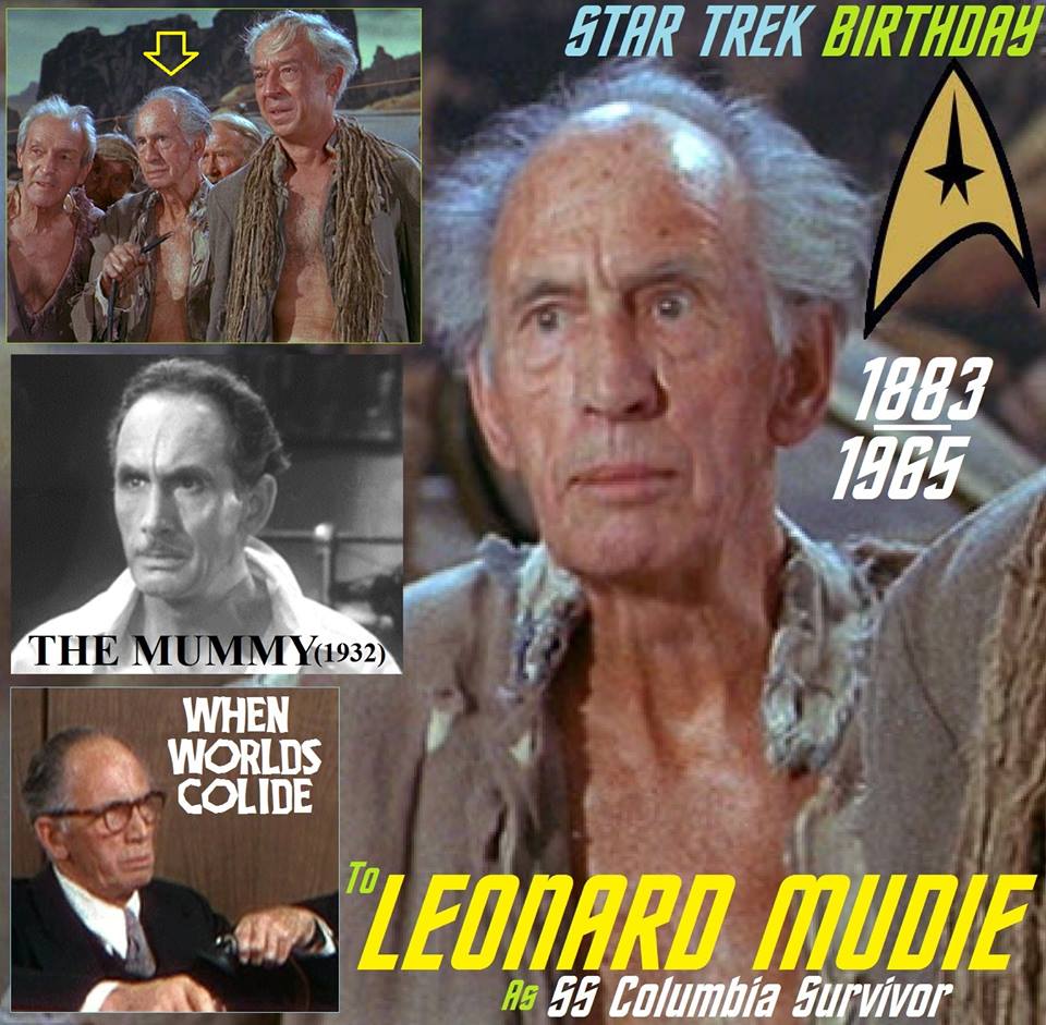 Remembering Leonard Mudie, born April 11, 1883 and passed away on April 14, 1965.
#leonardmudie #startrek #whenworldscollide #theadventuresofsuperman #seahunt #theuntouchables #themummy #thecage #april11 #birthday #TodayInNerdHistory
More Info
facebook.com/photo/?fbid=88…