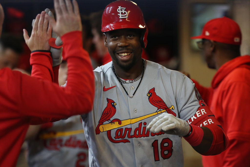 ESPNInsights's tweet photo. Jordan Walker has hit safely in 10 straight games to begin his career, the longest hit streak to start a career in Cardinals franchise history. https://t.co/bw4WjpGV1O