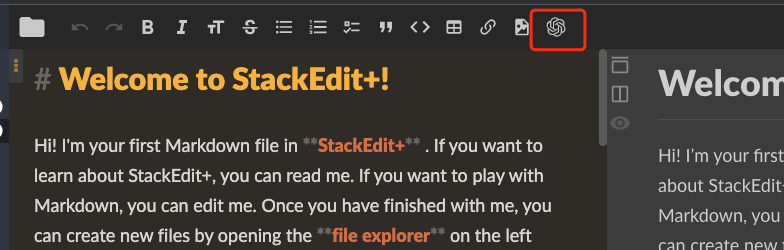 StackEditPlus's tweet image. StackEdit+ Support ChatGPT assisted writing.