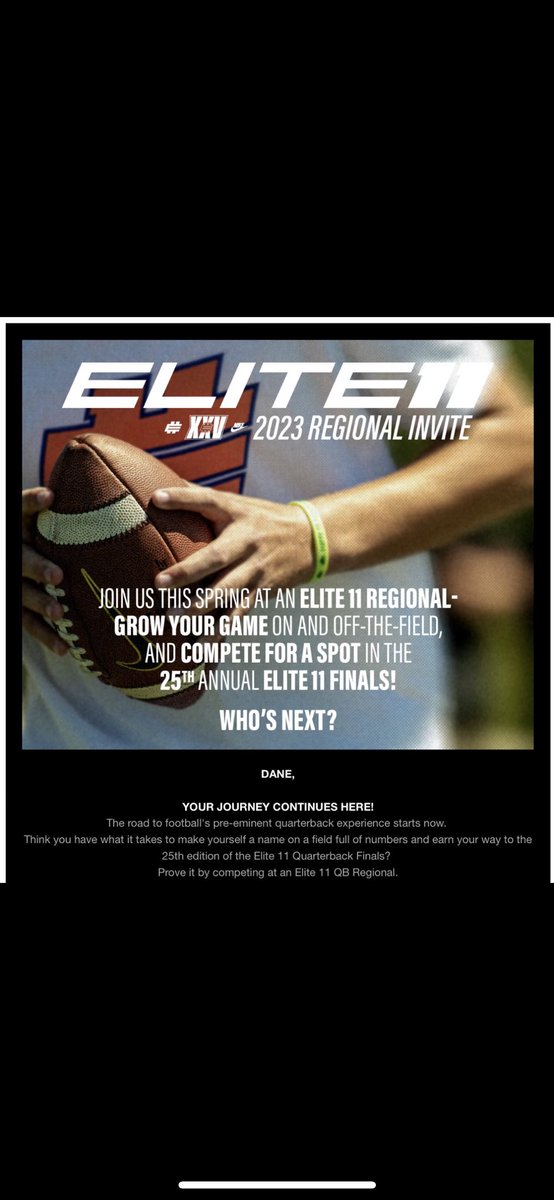 Honored to be invited to the @Elite11 and compete against the very best!
@HHHuskiesFB @CoachRenoYale @coachicenhower @CoachAWorkman @CoachBrianMetz @coach_logan @CoachEverhart @coach_sclark