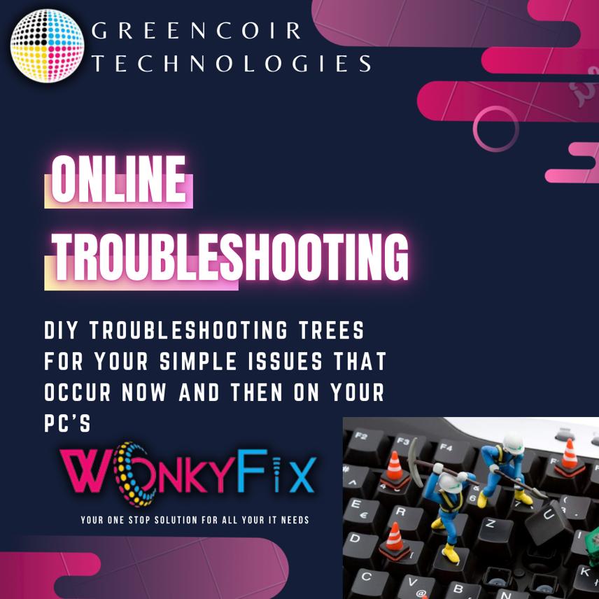 GreencoirT's tweet photo. Put Your Computer Troubles to Rest with WONKYFIX DIY TROUBLESHOOTING TREES
WonkyFix 
One Stop Solution for all your IT
 needs 

Register for our services at https://t.co/cwBaP5ckKK 
#pcrepairservice #Softwareinstallation #Partsreplacement 
#Hardwareupgradation 
#Troubleshooting https://t.co/wNwzywqgfP