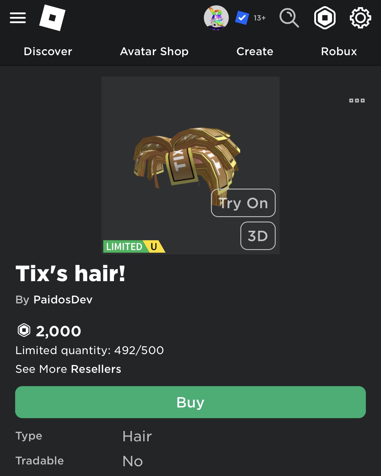 Gold Bacon Hair! - Roblox