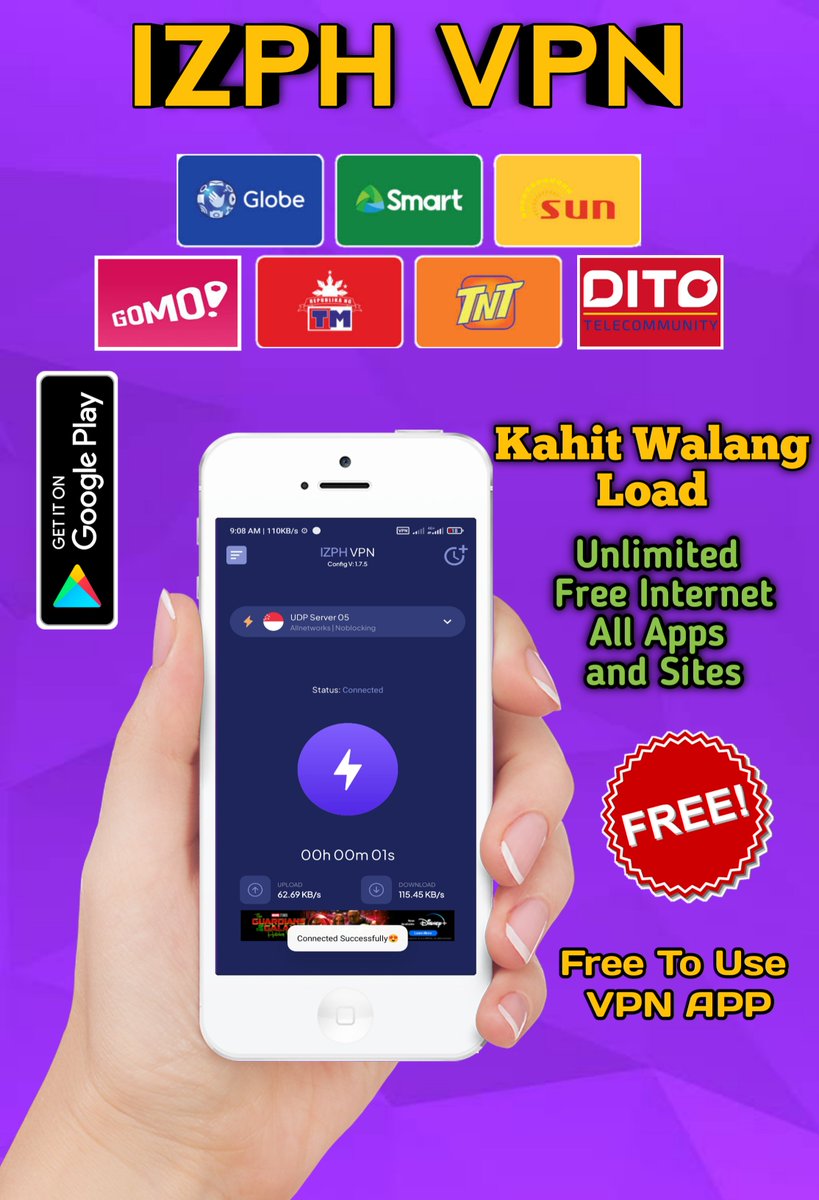 izphvpn's tweet photo. Just Download IZPH VPN on Playstore and experience free internet access. https://t.co/dP5fX65ogc