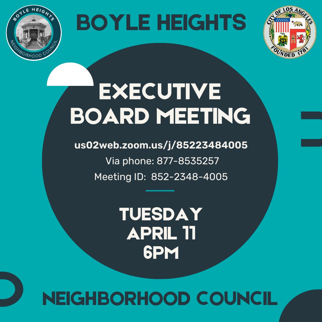 Join our Executive Board on Zoom tomorrow, April 11, at 6 pm for their monthly meeting to discuss community planning, resolutions, potential hybrid meetings, and more! 

See our full schedule at bhnc.net