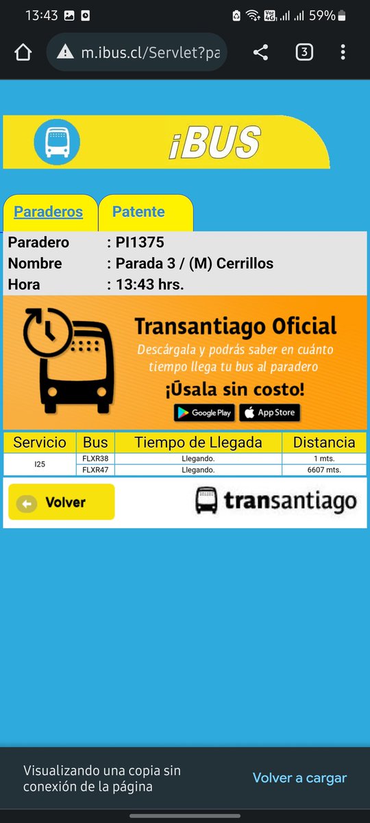AlvaroCastroJ's tweet photo. @Transantiago  esperando la I25 hace aproximadamente una hora.
En PI1375 , trato de ver a que hora biene por https://t.co/NQysdIqsA7 pero todo malo https://t.co/6R3fHk0eEg