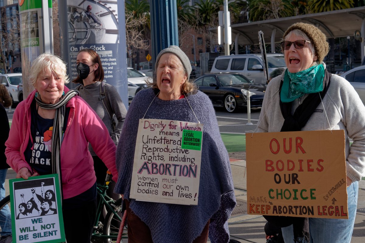 ProtestPix's tweet image. One fascist federal judge banned the main form of medication abortion used by women across the US. While the legal status is up in the air, now is the time to ACT not wait. 50 people protested and spoke out in front of the SF Ferry building. #Minepristone #AbortionPill