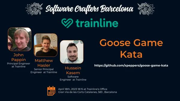 KudashevSergey's tweet image. I'm looking forward to participating in today's Coding Dojo.
Many thanks to @bcnswcraft for organizing it! And special thanks to @thetrainline for hosting it🙏
#barcelona #softwarecrafters #codingdojo #kata