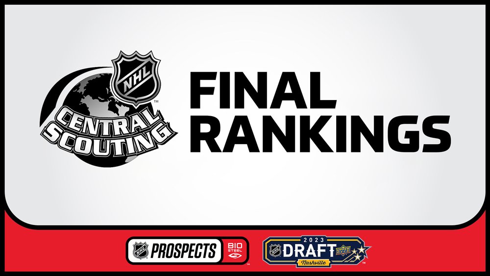 The 2023 NHL Central Scouting Final Rankings presented by BioSteel are now available on NHL.com #NHLDraft nhl.com/news/nhl-relea…