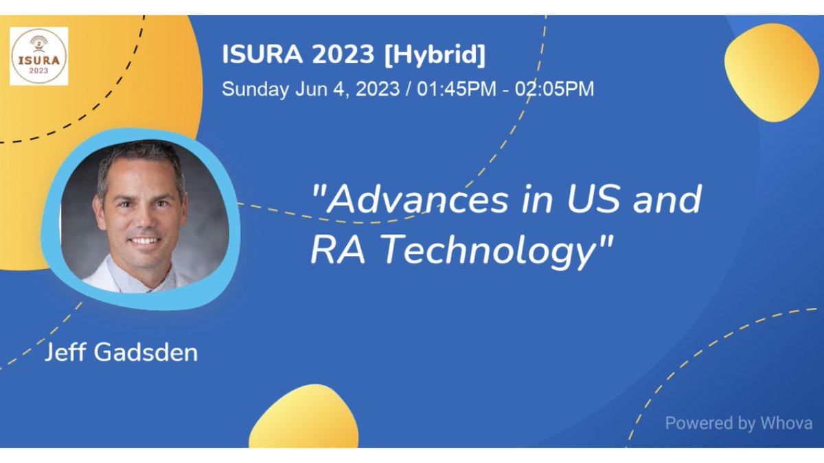 Don't miss Dr. Jeff Gadsden's <a href="/jeffgadsden/">Jeff Gadsden</a> lecture on Advances in US and RA Technology at #ISURA2023 [hybrid conference] in #Toronto on June 2-5! Register now bit.ly/3SLm2qa and join us for an unforgettable experience!
#ultrasound #RA #anesthesia #medicalconference