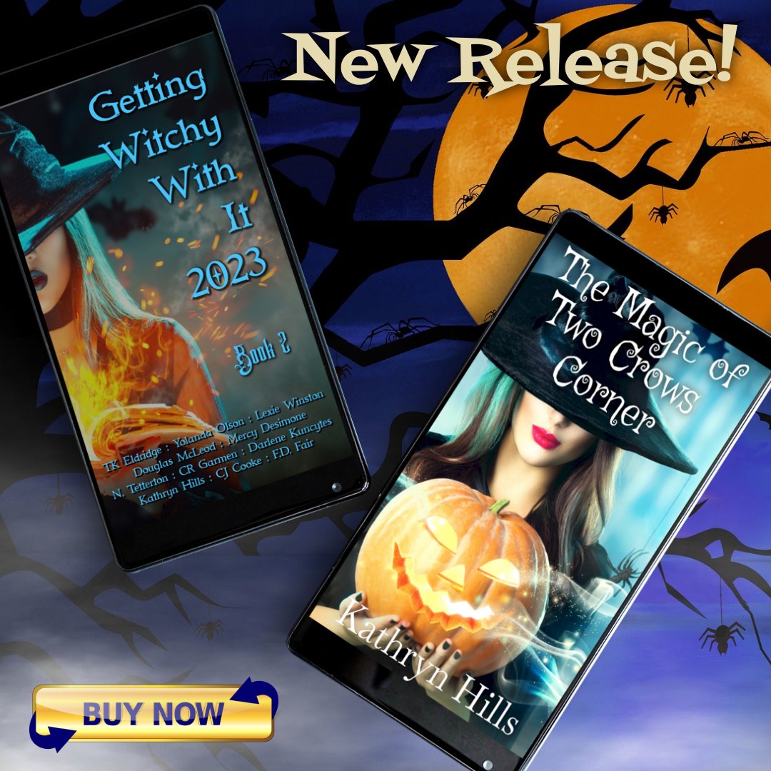 AuthorKathrynH's tweet photo. NEW RELEASE ALERT! ~ Getting spooky for a great cause! BOOK #2 of the GETTING WITCHY WITH IT romance anthology! #NewRelease #romancenovels #shortstories #bookcollection #romancegems #gettingwitchywithit #charityfundraiser #attendingauthors #BookTwitter  https://t.co/ylc8KeA2oW https://t.co/kXV7NevYO5